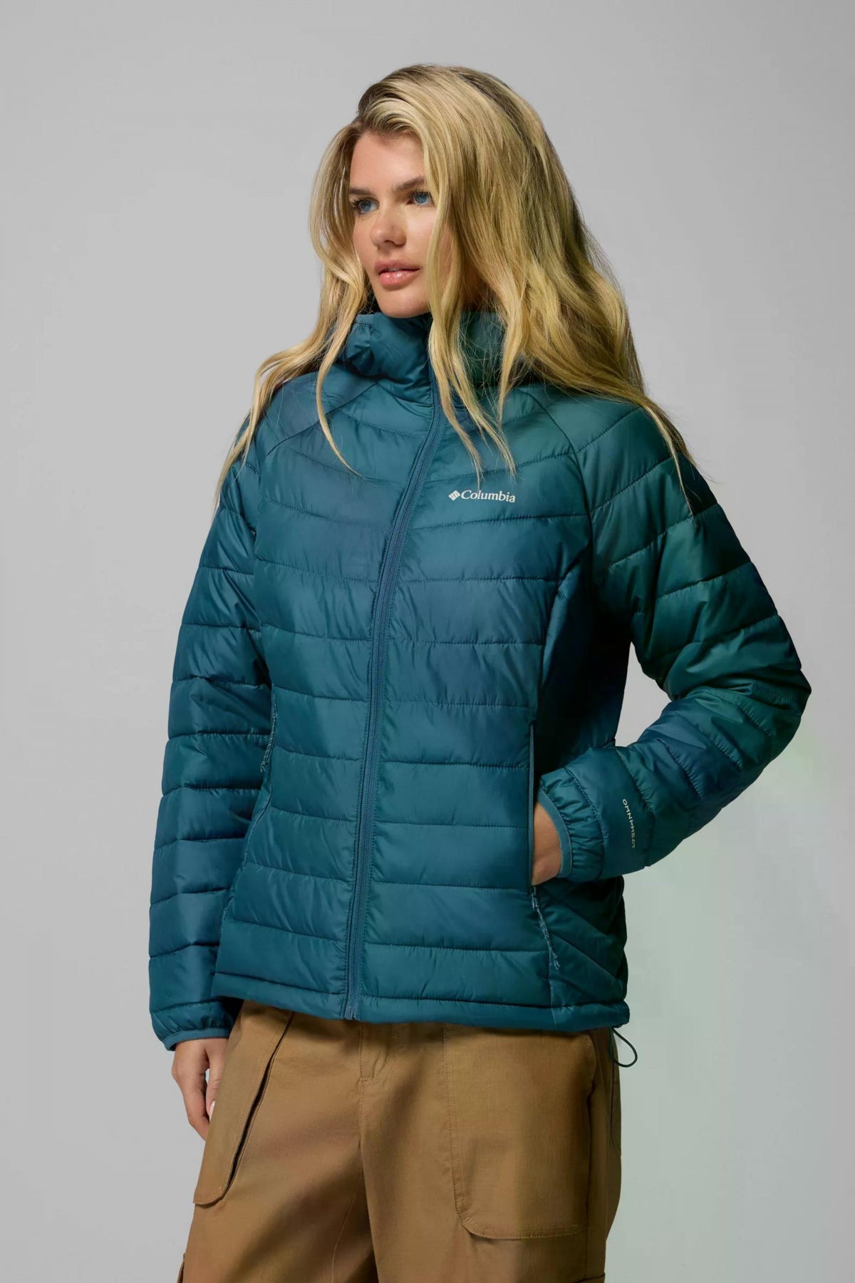 COLUMBIA POWDER LITE II HOODED JACKET en color AZUL  (3)