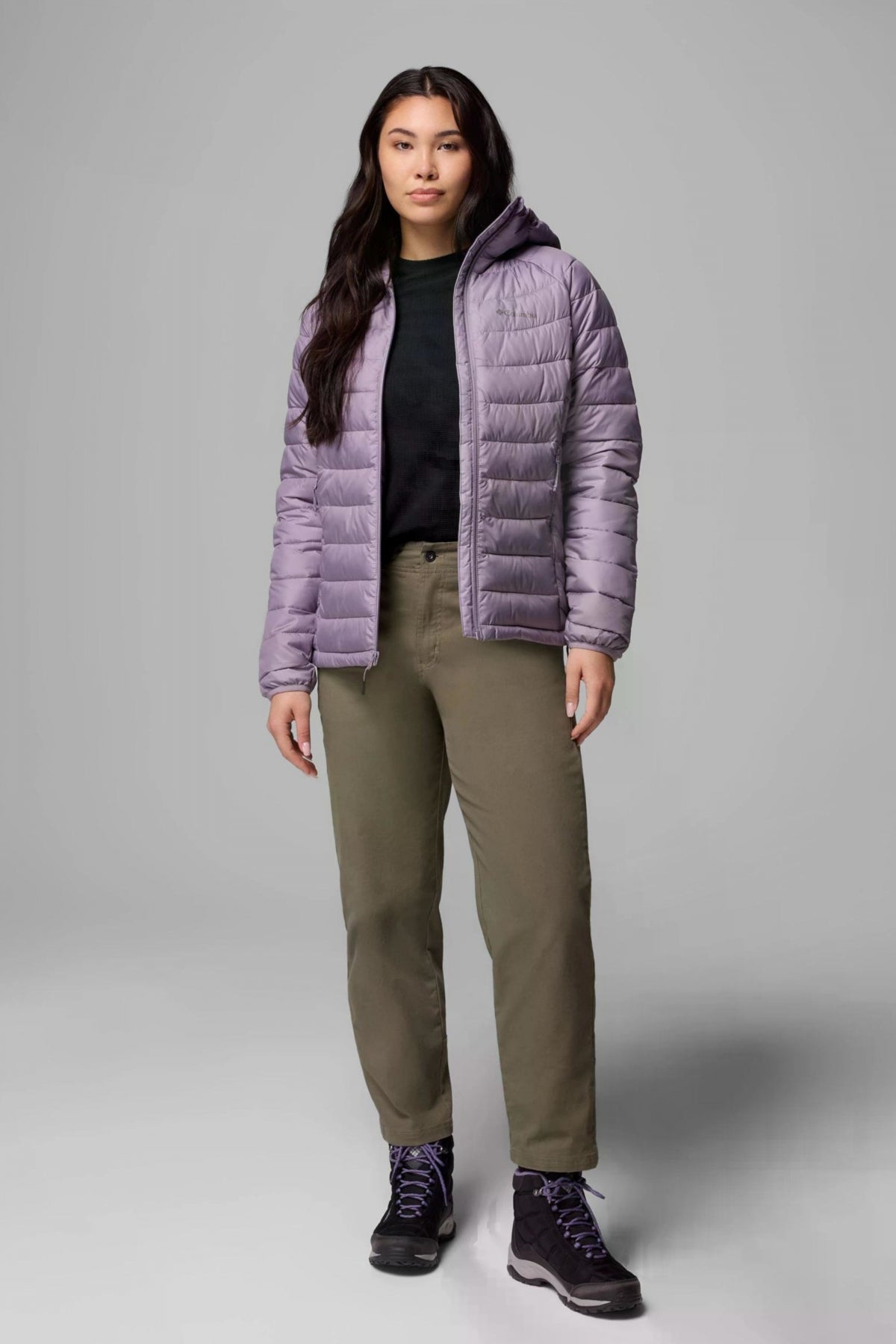 COLUMBIA POWDER LITE II HOODED JACKET en color VIOLETA  (4)