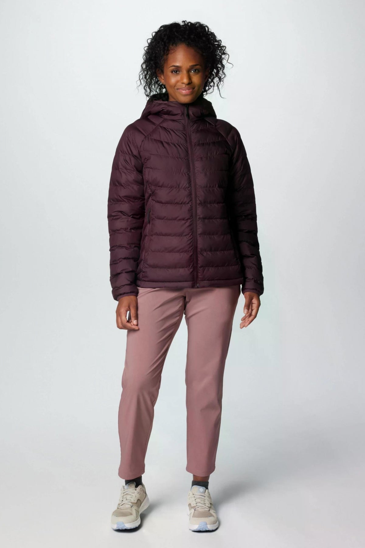 COLUMBIA POWDER LITE II HOODED JACKET en color BURDEOS  (4)