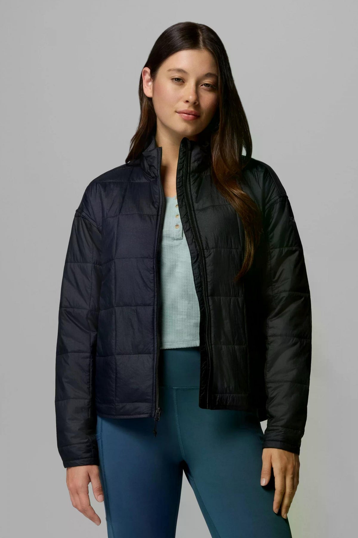 COLUMBIA SIENNA HILL QUILTED JACKET en color NEGRO  (1)