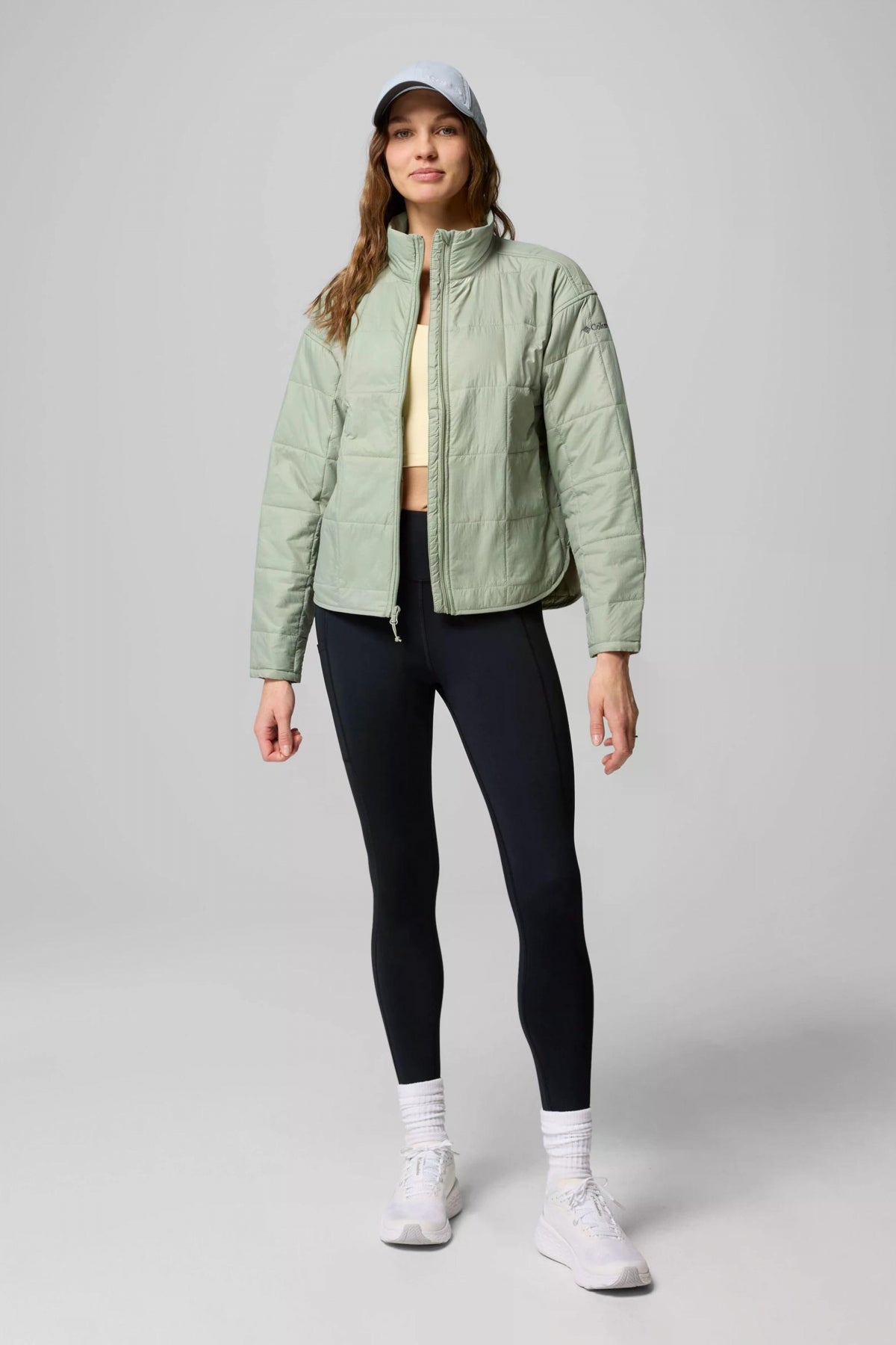 COLUMBIA SIENNA HILL QUILTED JACKET en color VERDE  (4)