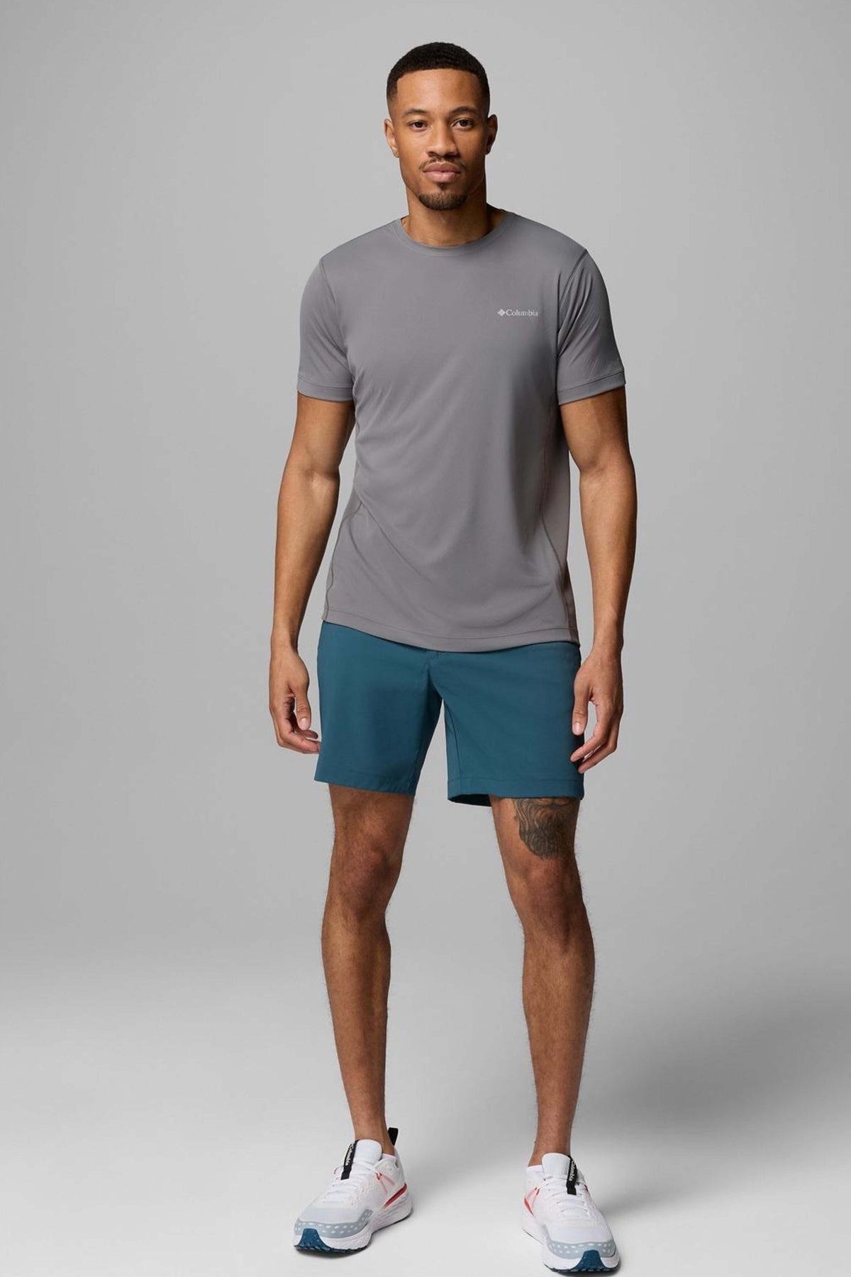 COLUMBIA  RULES LIGHT SS CREW  en color GRIS  (1)