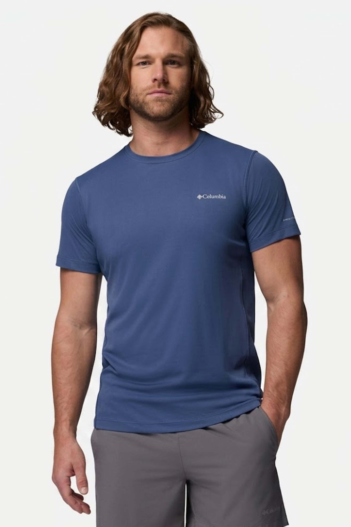 COLUMBIA  RULES LIGHT SS CREW  en color AZUL  (1)