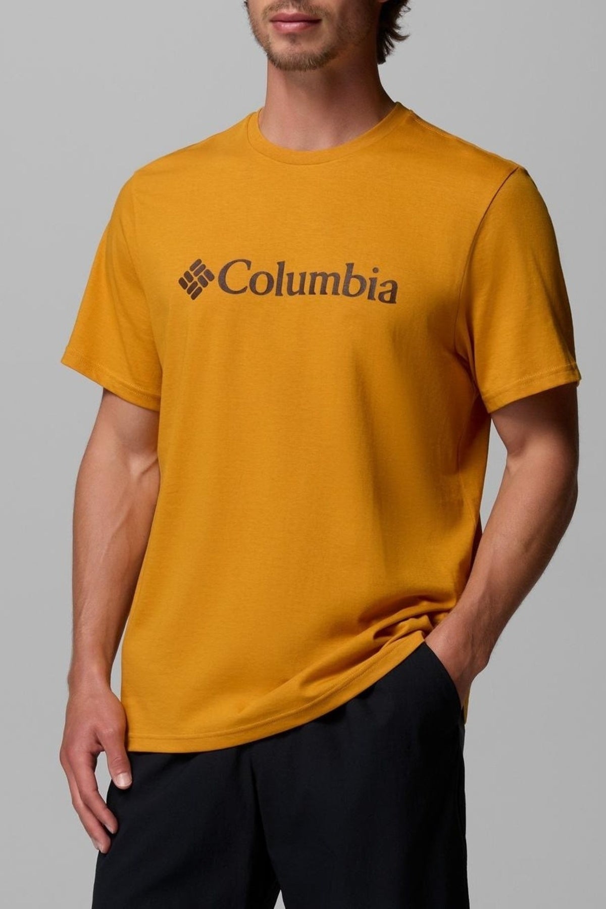 COLUMBIA CB CSC BASIC LOGO TEE en color AMARILLO  (1)