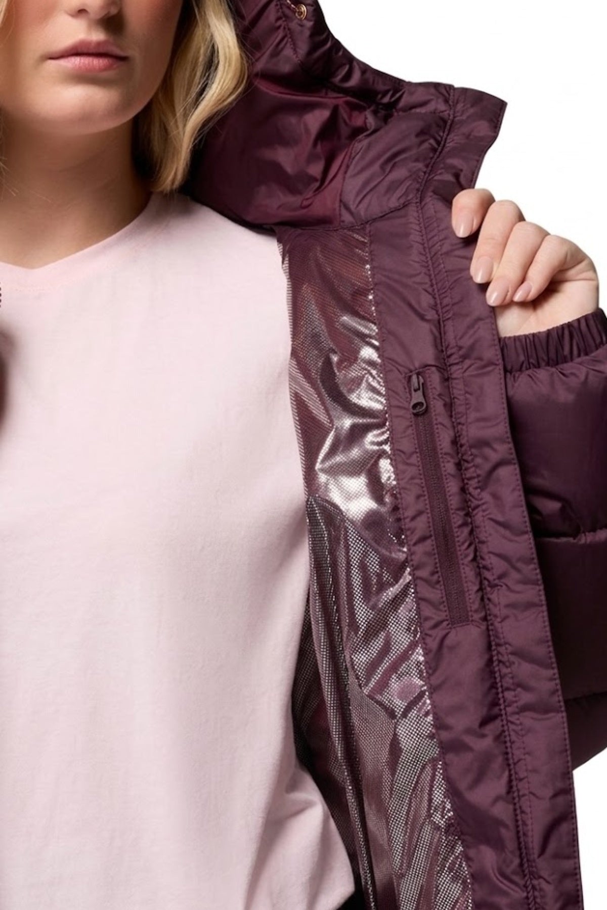 COLUMBIA PIKE LAKE  III HOODED JACKET en color BURDEOS  (3)