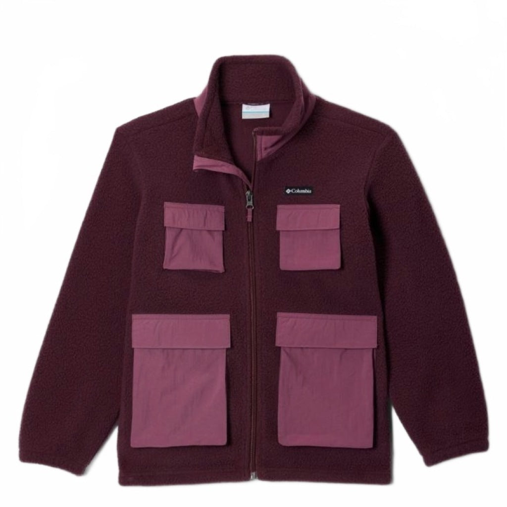 COLUMBIA U JASPER RIDGE PEBBLED FLEECE FZ en color BURDEOS  (4)
