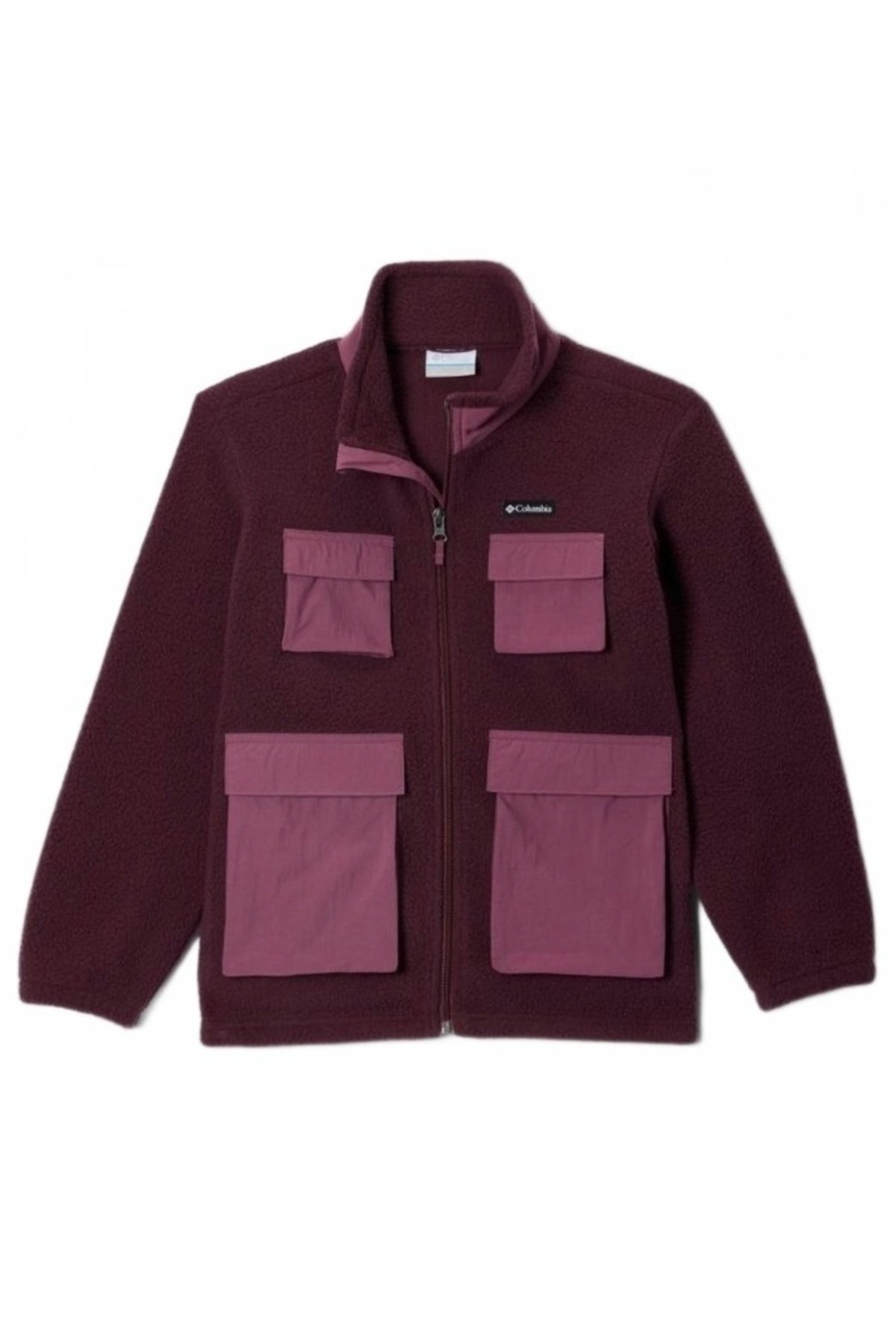 COLUMBIA U JASPER RIDGE PEBBLED FLEECE FZ en color BURDEOS  (1)