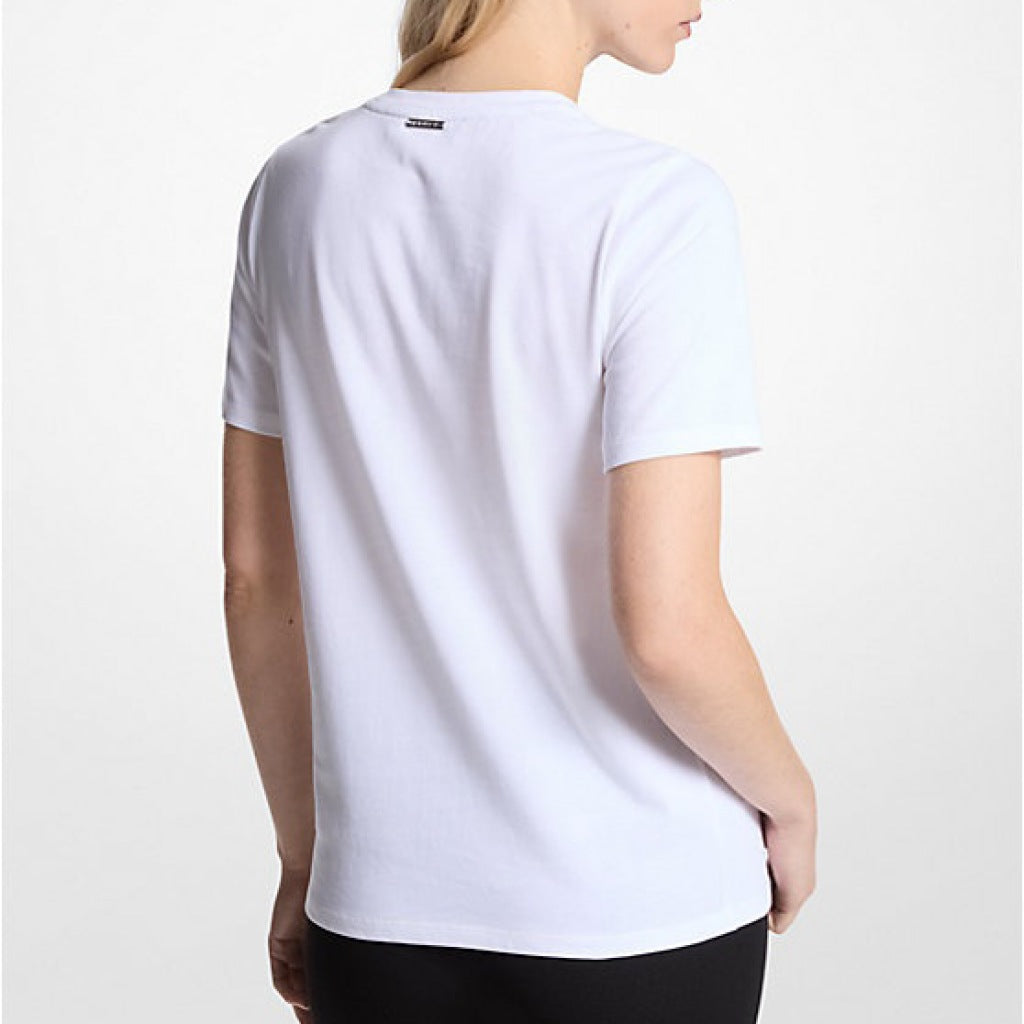 MICHAEL KORS MK CHARM SMALL TEE en color BLANCO  (4)
