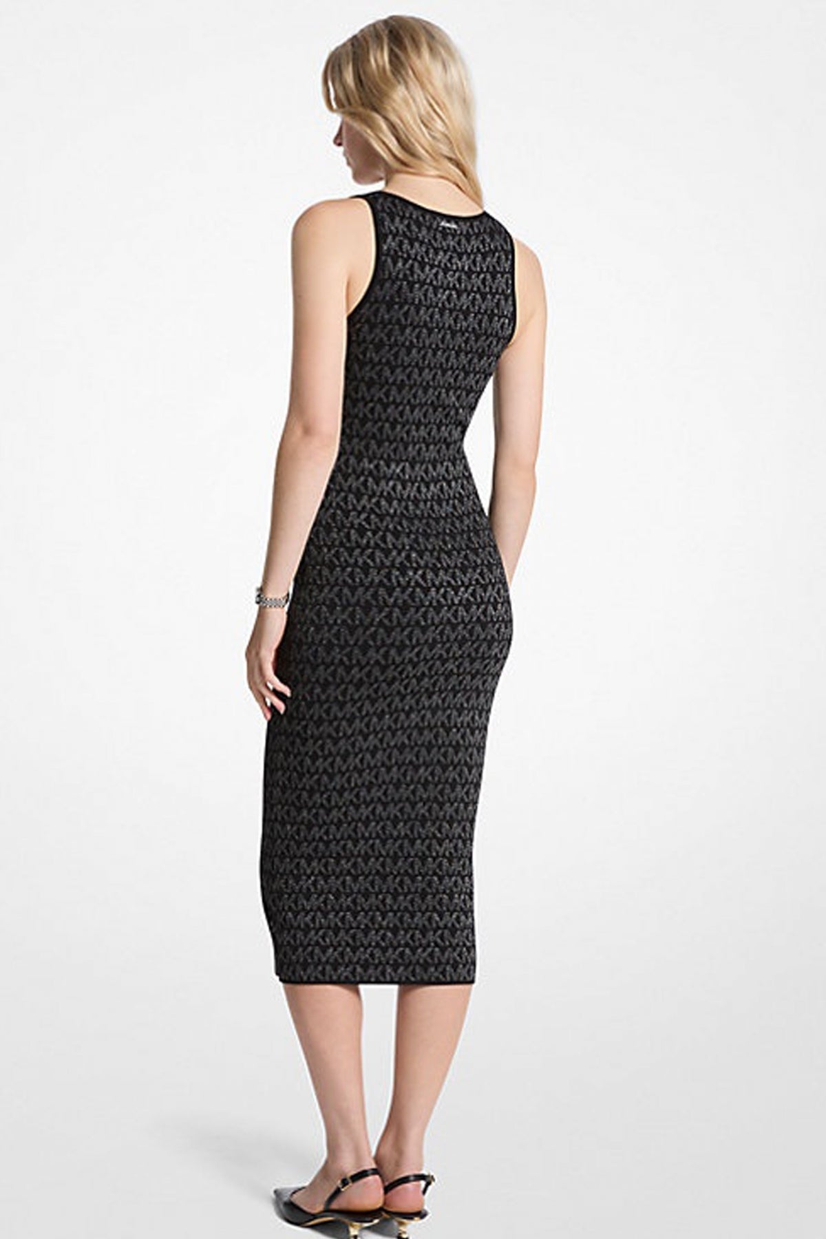 MICHAEL KORS METALLIC MK SQ NK DRS en color NEGRO  (2)