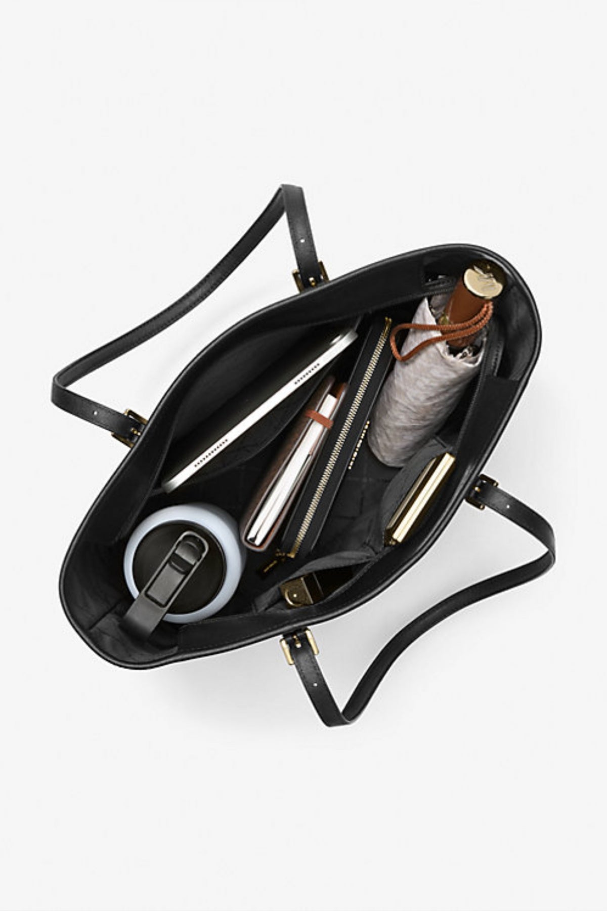 MICHAEL KORS  JET SET TRAVEL LARGE  en color NEGRO  (3)