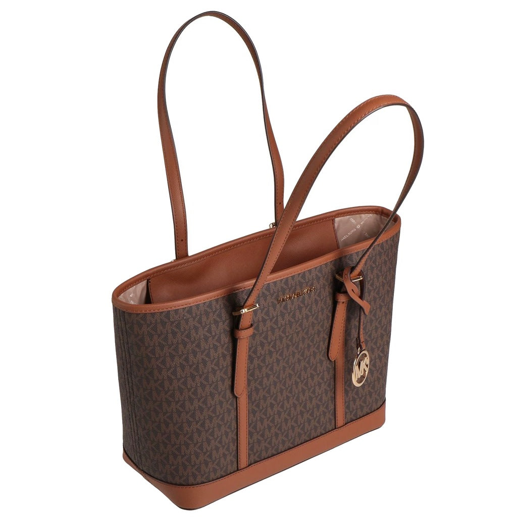 MICHAEL KORS JET SET TRAVEL LARGE en color MARRON  (2)