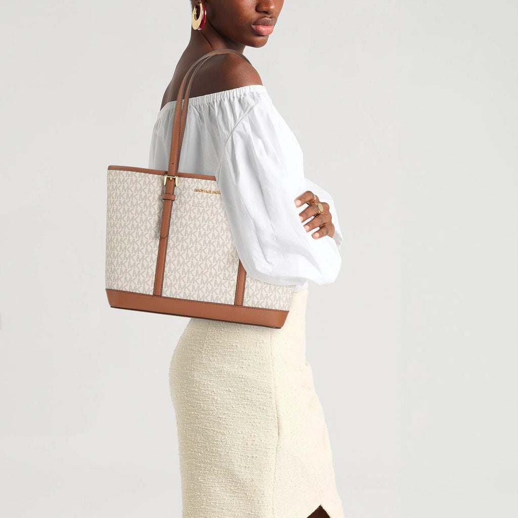 MICHAEL KORS JET SET TRAVEL LARGE en color BLANCO  (3)