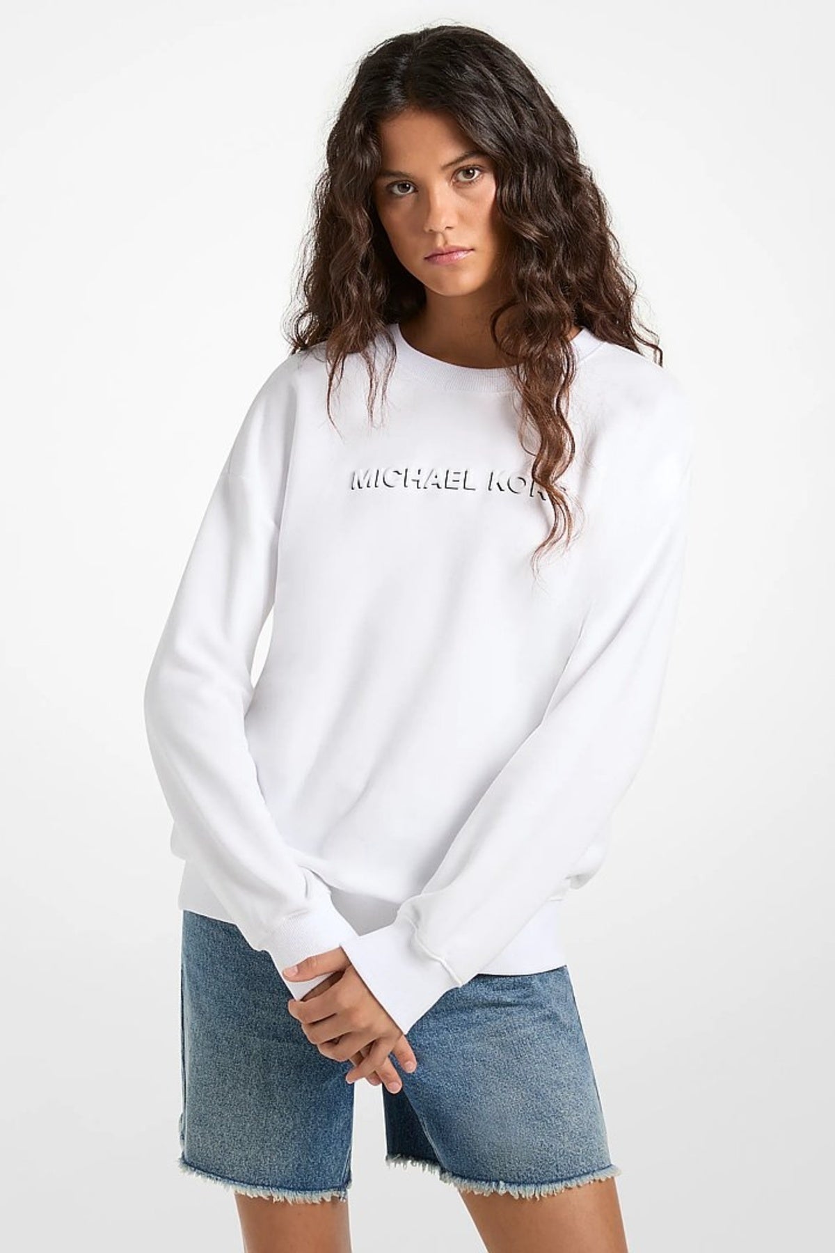 MICHAEL KORS MRZMY MK SHDW EMBSSED LOGO en color BLANCO  (1)