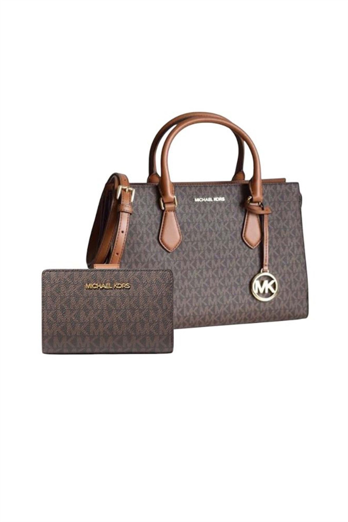 MICHAEL KORS MD CZ SATCHEL SHEILA en color MARRON  (1)