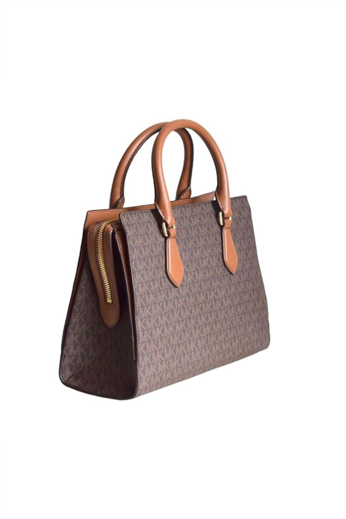 MICHAEL KORS MD CZ SATCHEL SHEILA en color MARRON  (2)