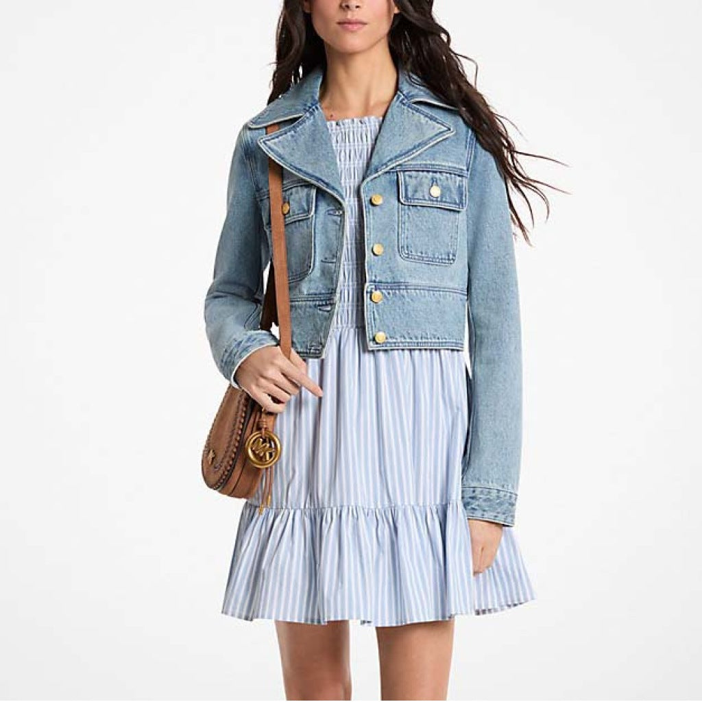 MICHAEL KORS MSDYLAA CHAQUETA TEJANA en color AZUL  (4)