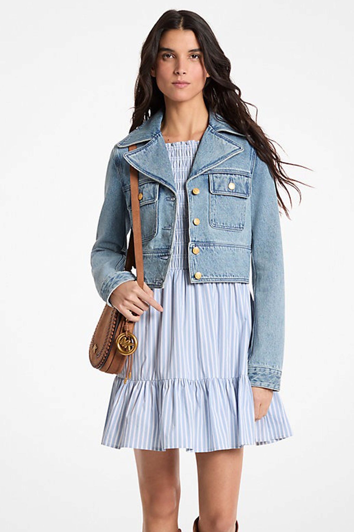 MICHAEL KORS MSDYLAA CHAQUETA TEJANA en color AZUL  (1)