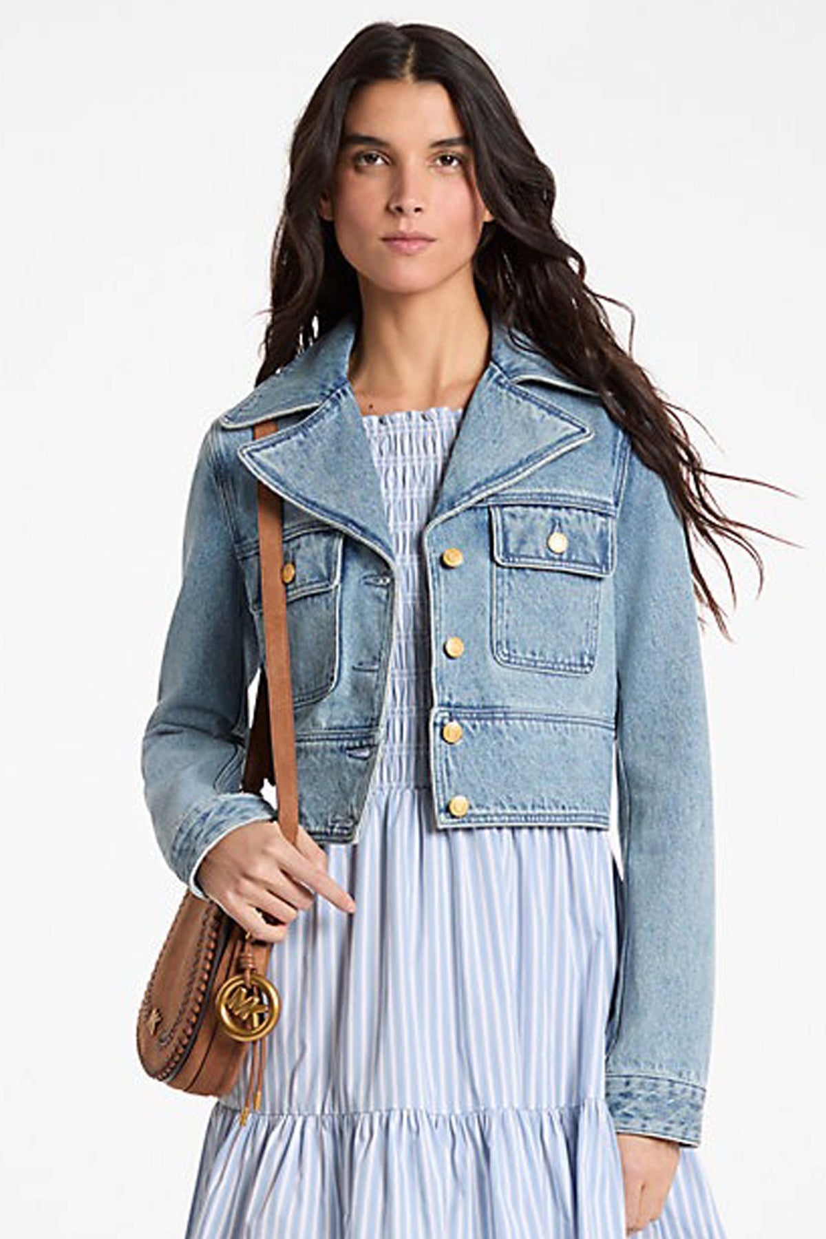 MICHAEL KORS MSDYLAA CHAQUETA TEJANA en color AZUL  (3)