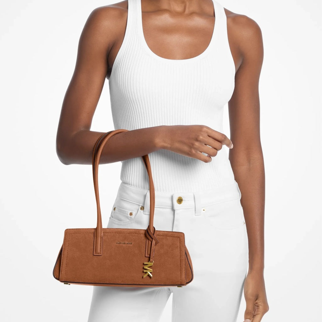 MICHAEL KORS TAITS SM EW SHOULDER TOTE en color MARRON  (6)
