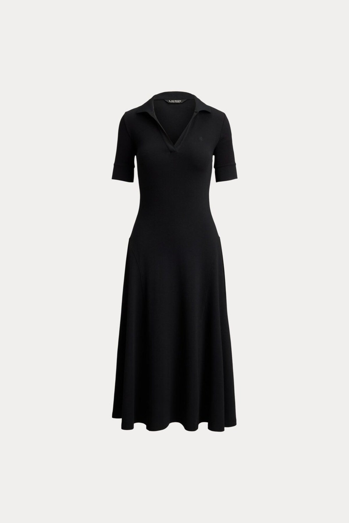 MICHAEL KORS MTFD FIT N FLARE POLO SS MIDI en color NEGRO  (3)
