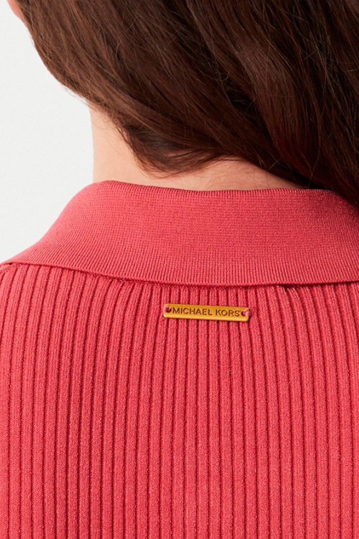 MICHAEL KORS MTFD FIT N FLARE POLO SS MIDI en color NARANJA  (3)