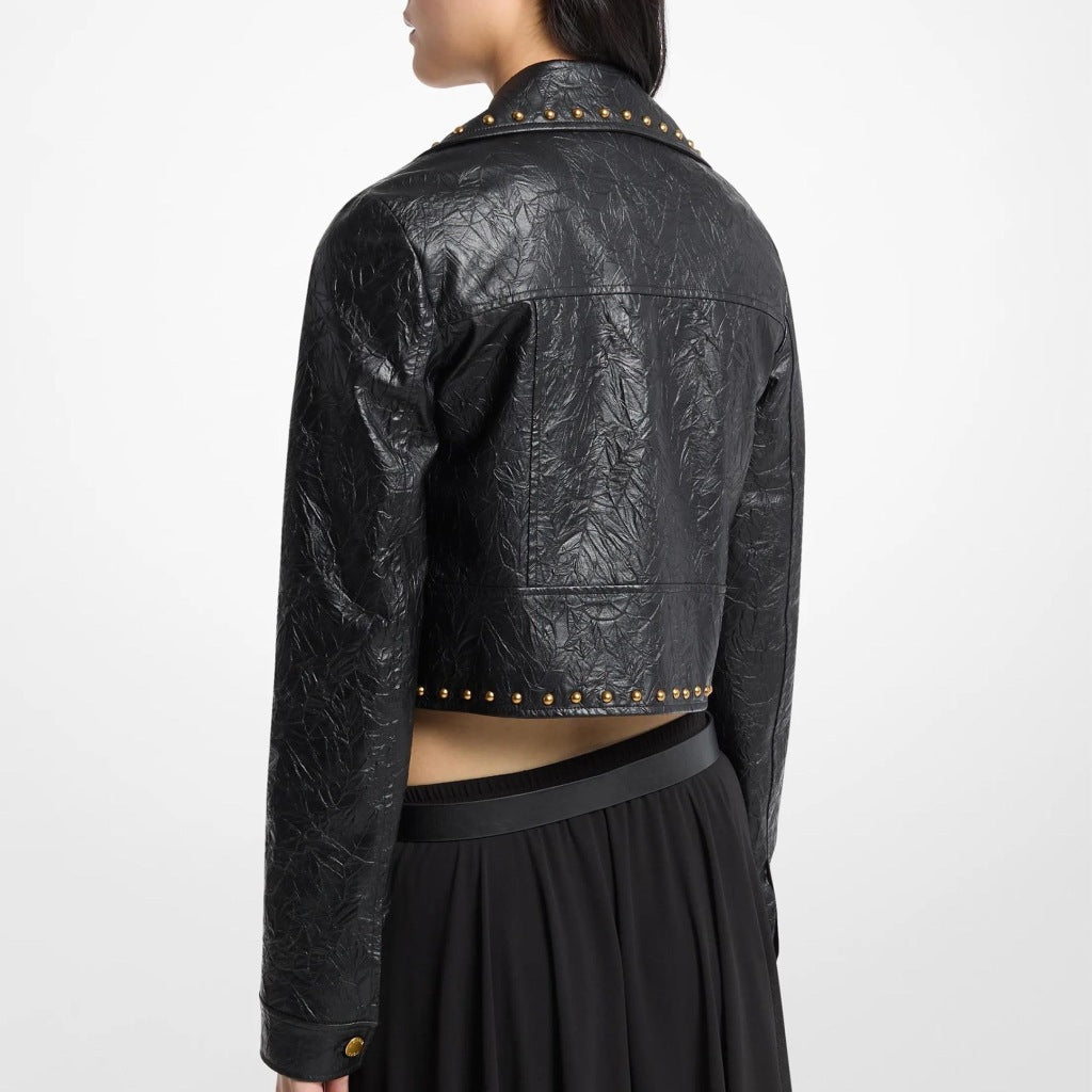 MICHAEL KORS MTLKLK STUDDED FX LEATHER JKT en color NEGRO  (5)