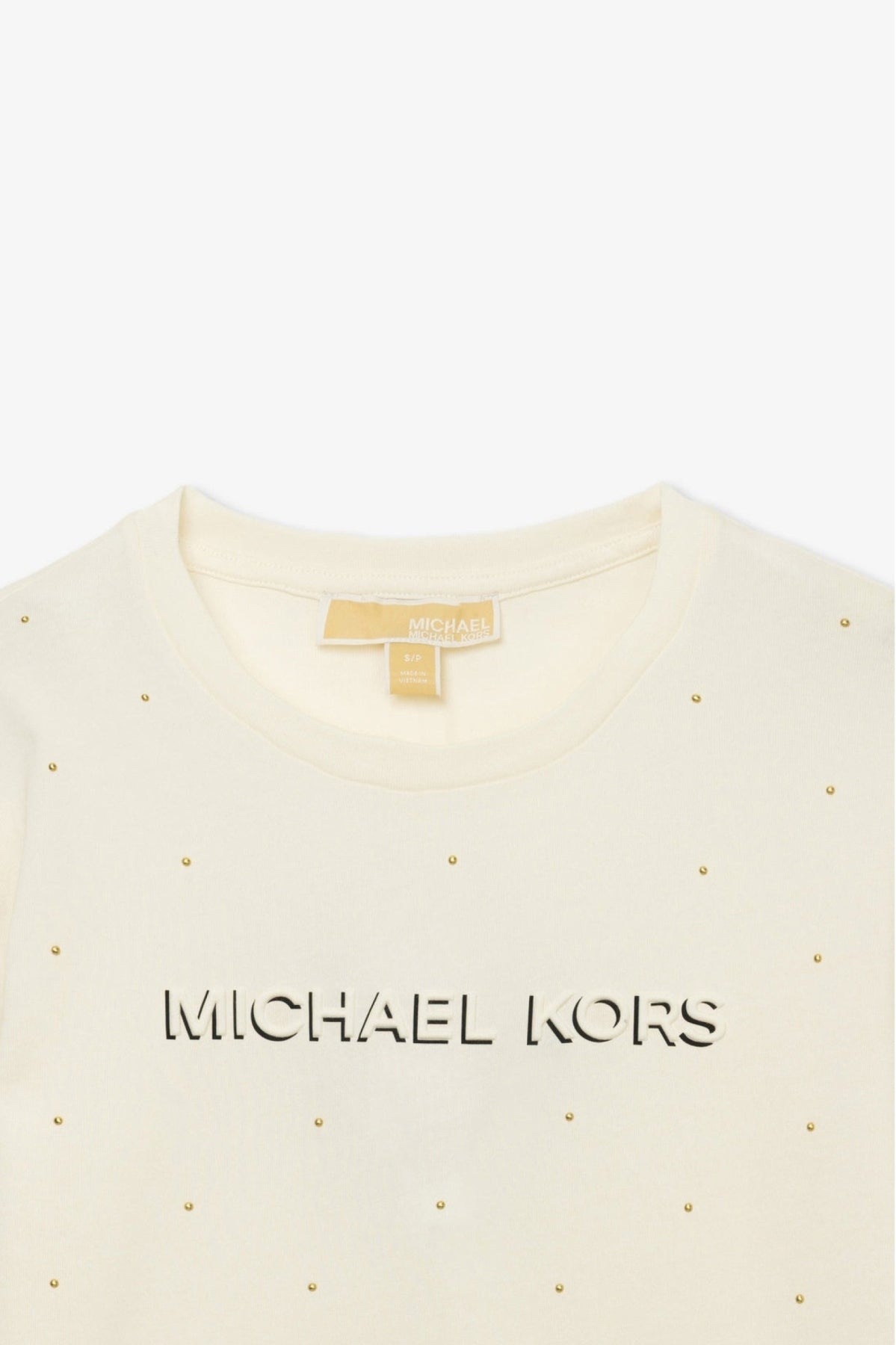 MICHAEL KORS MTYJ CLASSIC MK STUD TEE en color BEIS  (3)