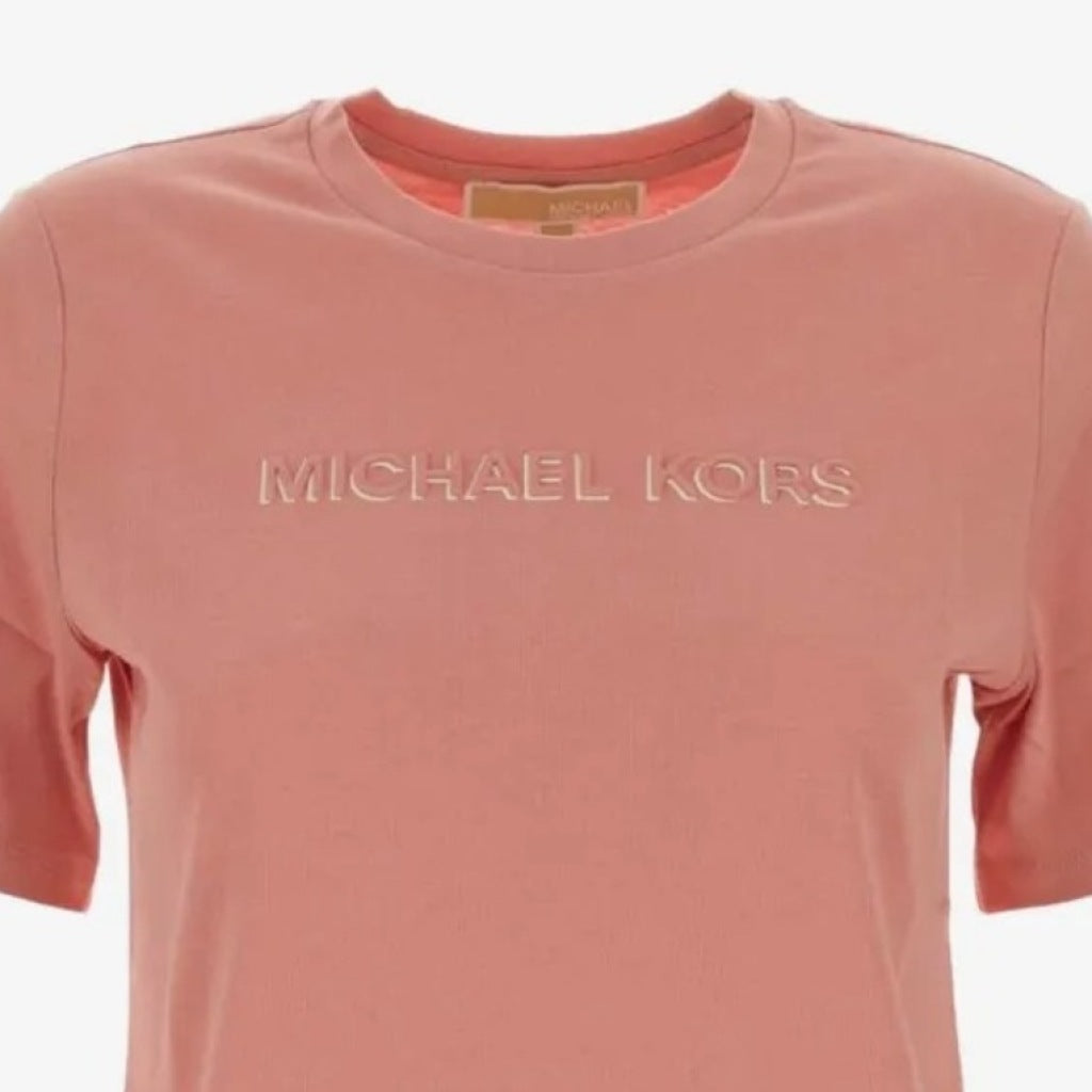 MICHAEL KORS MTJ MK SHDW EMBSSED LOGO TEE en color ROSA  (6)