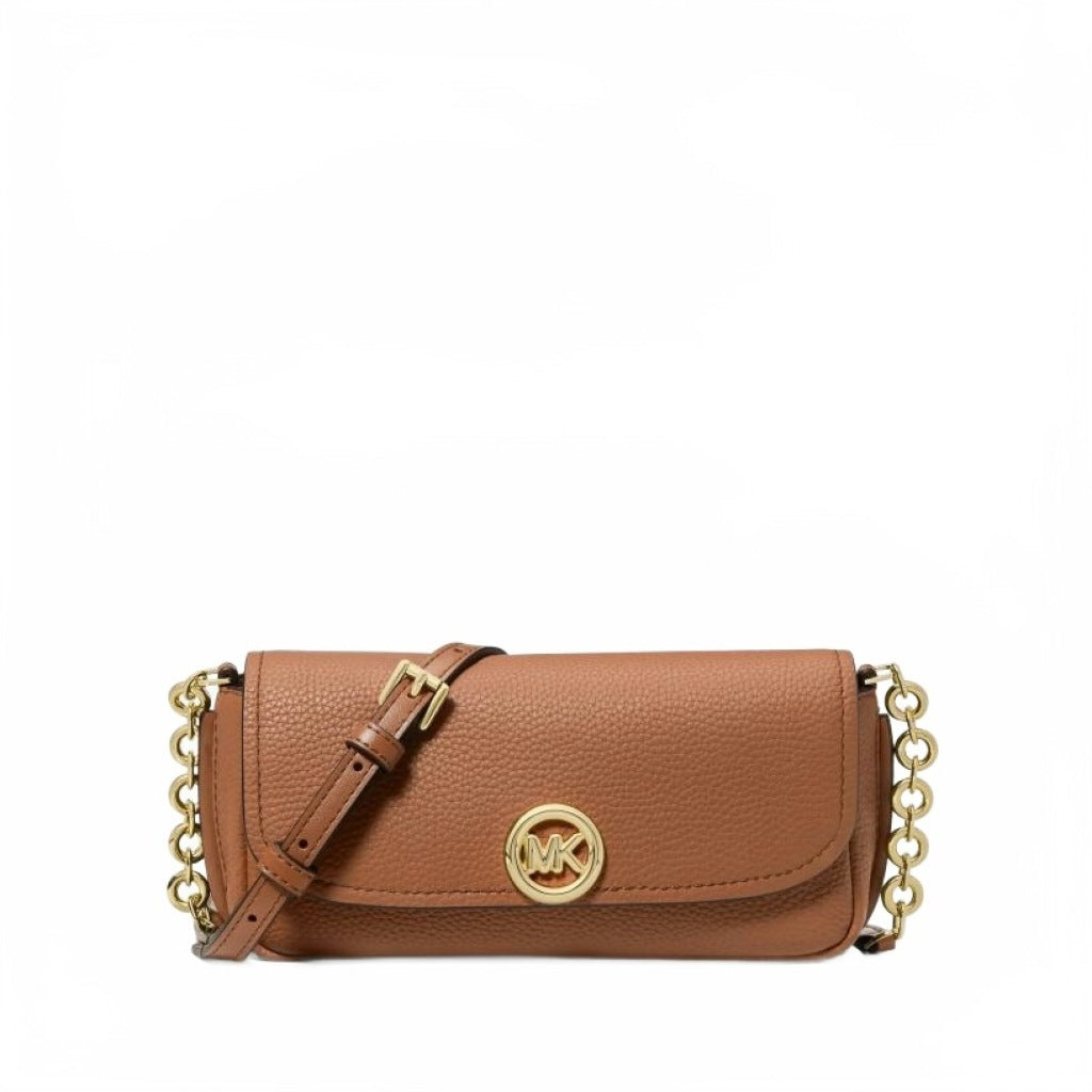 MICHAEL KORS SM FLAP CHAIN XBODY en color MARRON  (4)