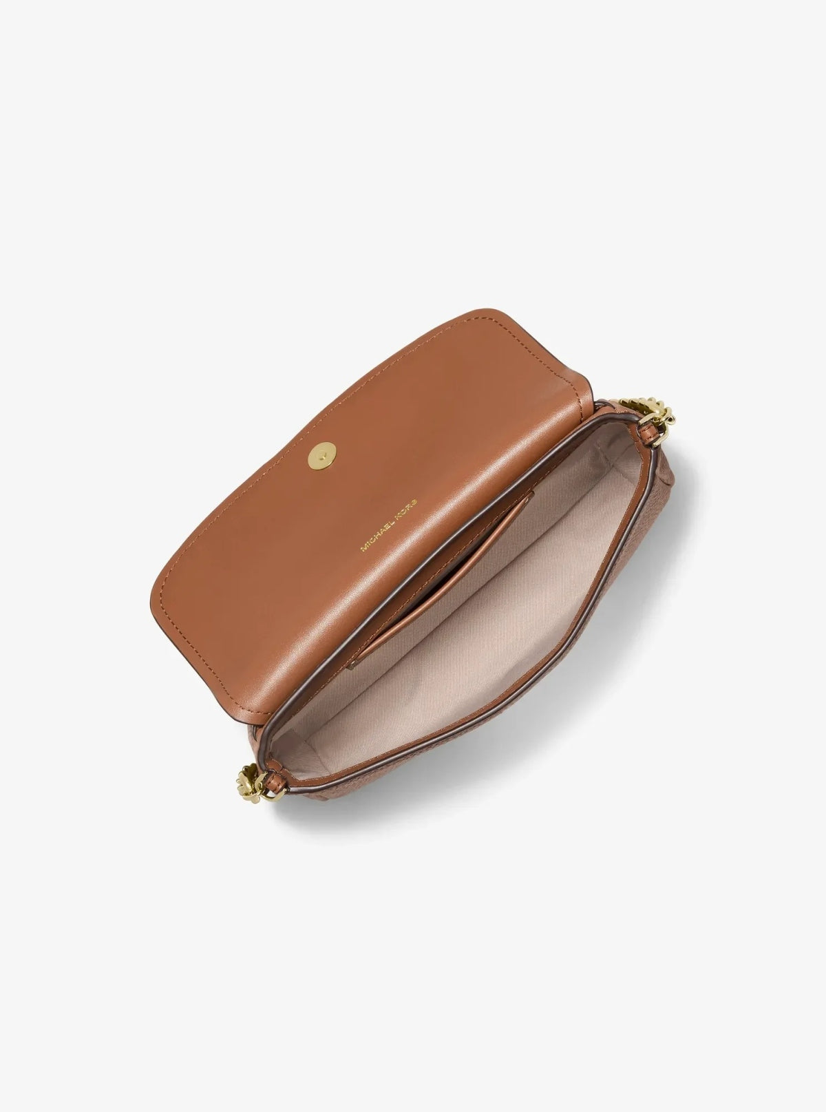 MICHAEL KORS SM FLAP CHAIN XBODY en color MARRON  (2)