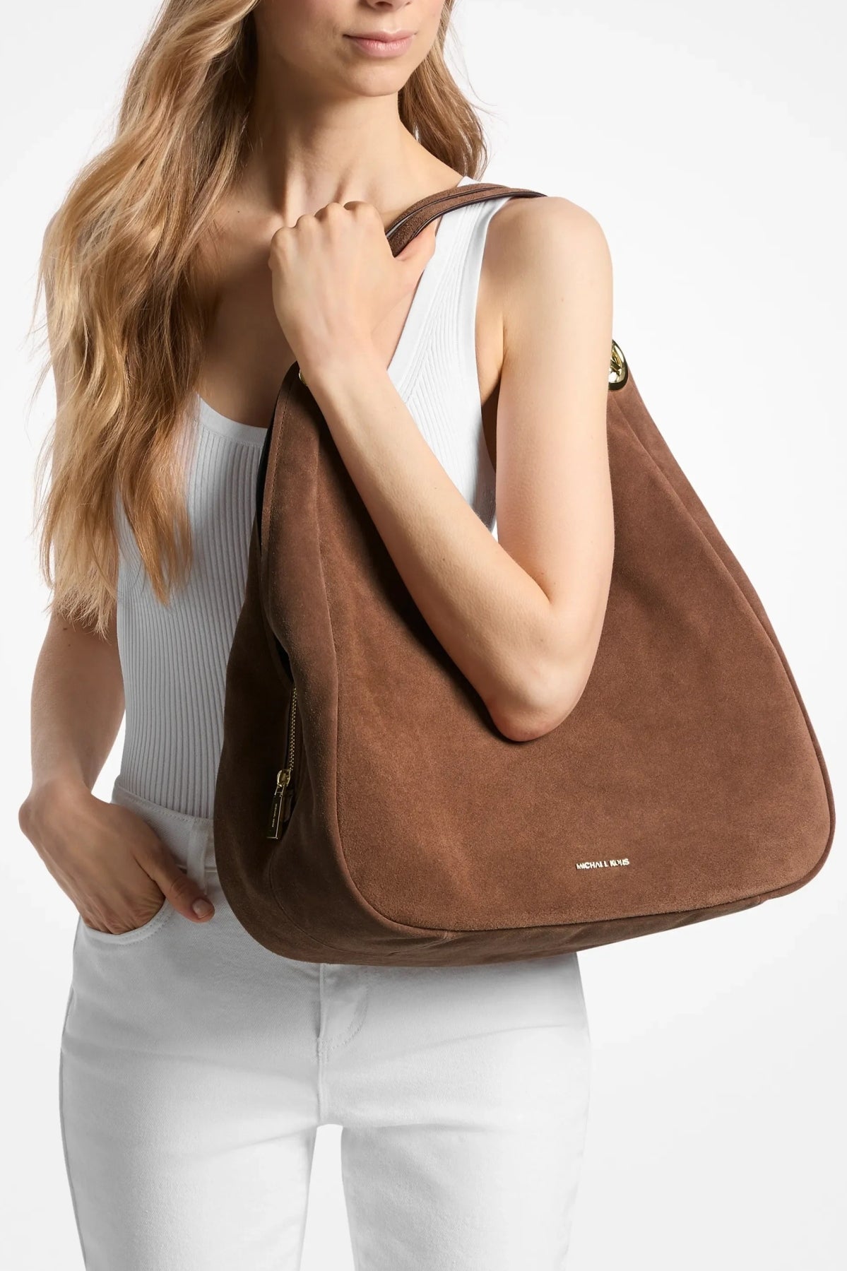 MICHAEL KORS LG TRPL COMPT SHLDR TOTE en color MARRON  (1)