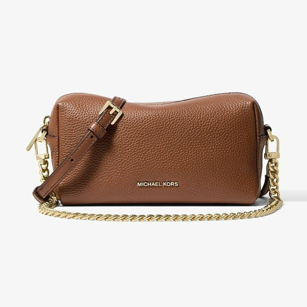 MICHAEL KORS SM SOFT XBODY W/ CHAIN en color MARRON CLARO  (4)
