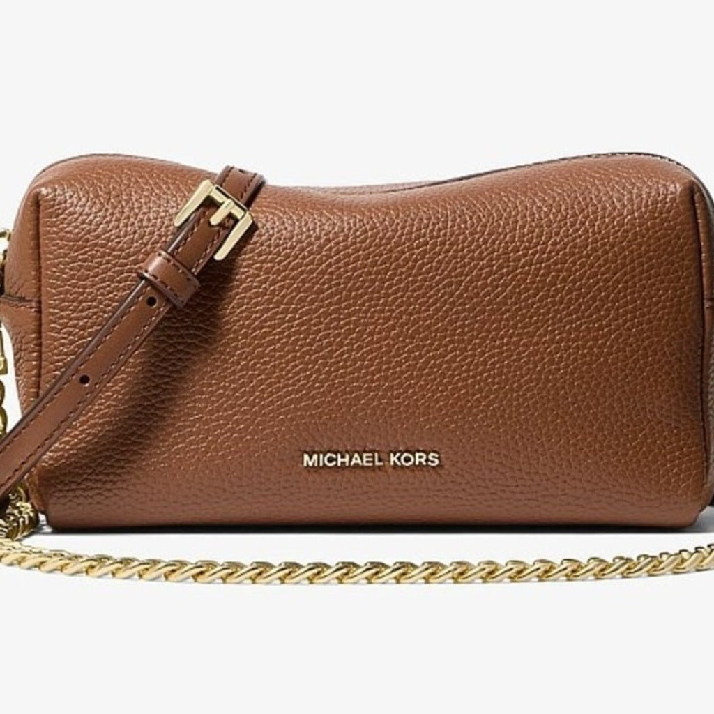 MICHAEL KORS SM SOFT XBODY W/ CHAIN en color MARRON CLARO  (6)