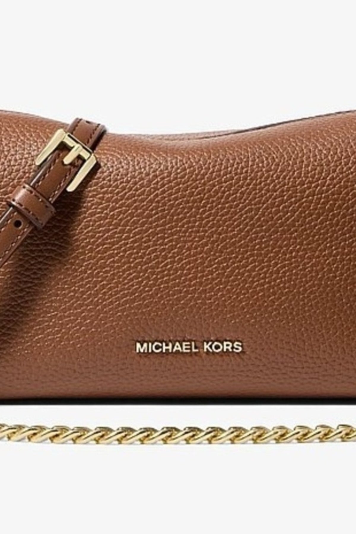 MICHAEL KORS SM SOFT XBODY W/ CHAIN en color MARRON CLARO  (3)