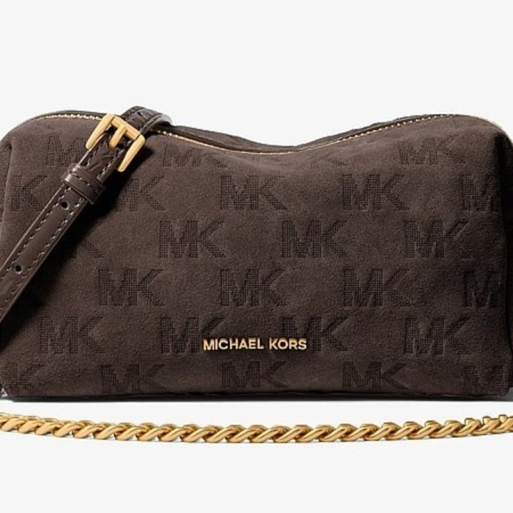 MICHAEL KORS SM SOFT XBODY W/ CHAIN en color MARRON  (5)