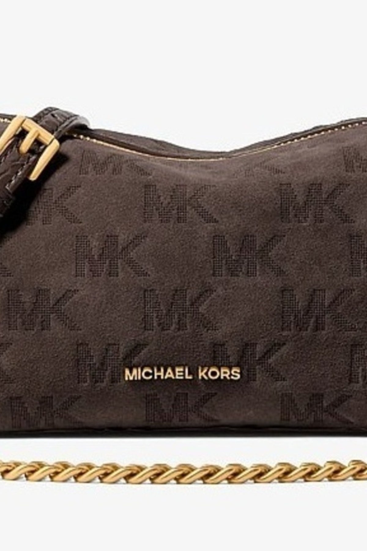 MICHAEL KORS SM SOFT XBODY W/ CHAIN en color MARRON  (3)