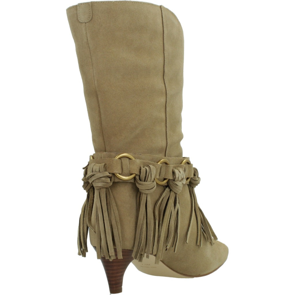 MICHAEL KORS DANIELA FRINGE BOOT en color MARRON CLARO  (3)