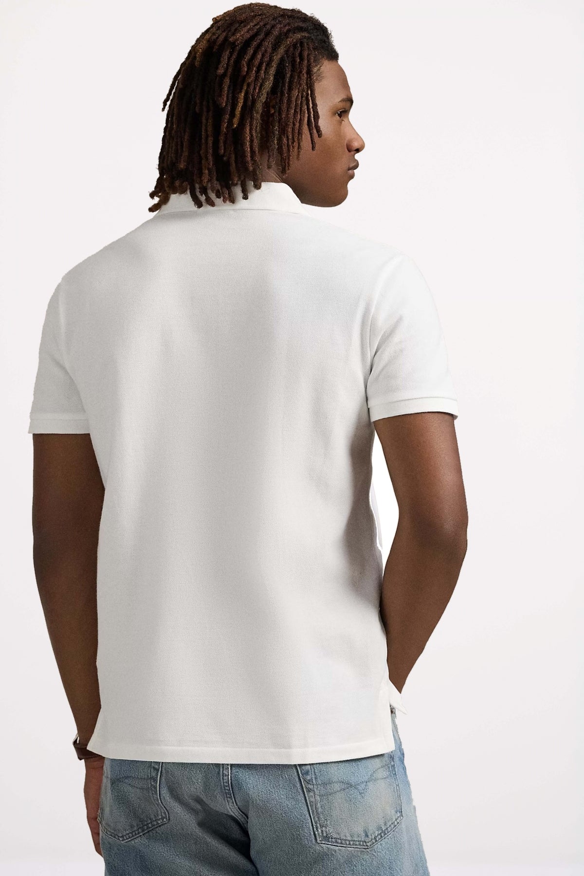 POLO RALPH LAUREN CUSTOM SLIM FIT POLO SHIRT en color BLANCO  (3)