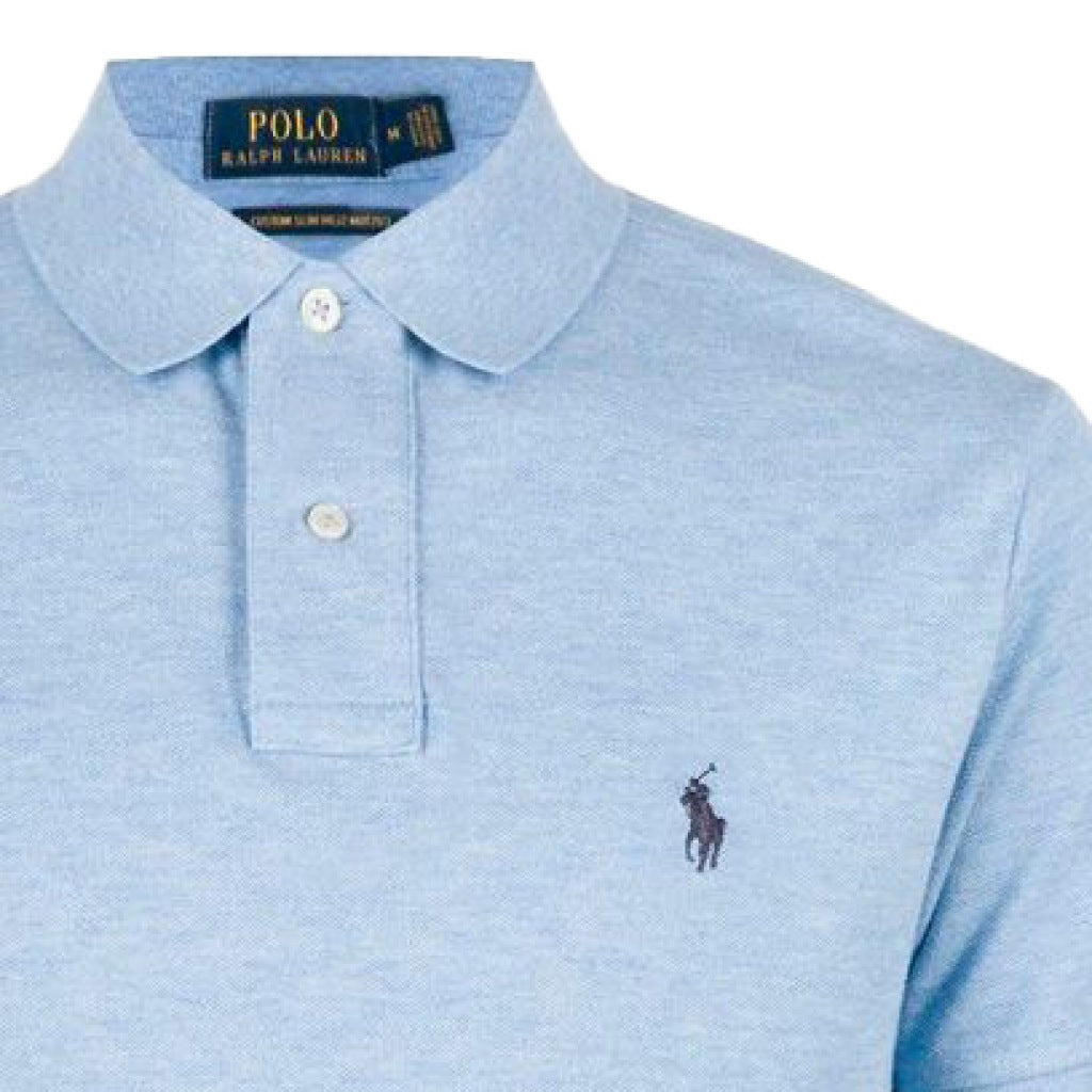 POLO RALPH LAUREN CUSTOM SLIM FIT POLO SHIRT en color AZUL  (4)