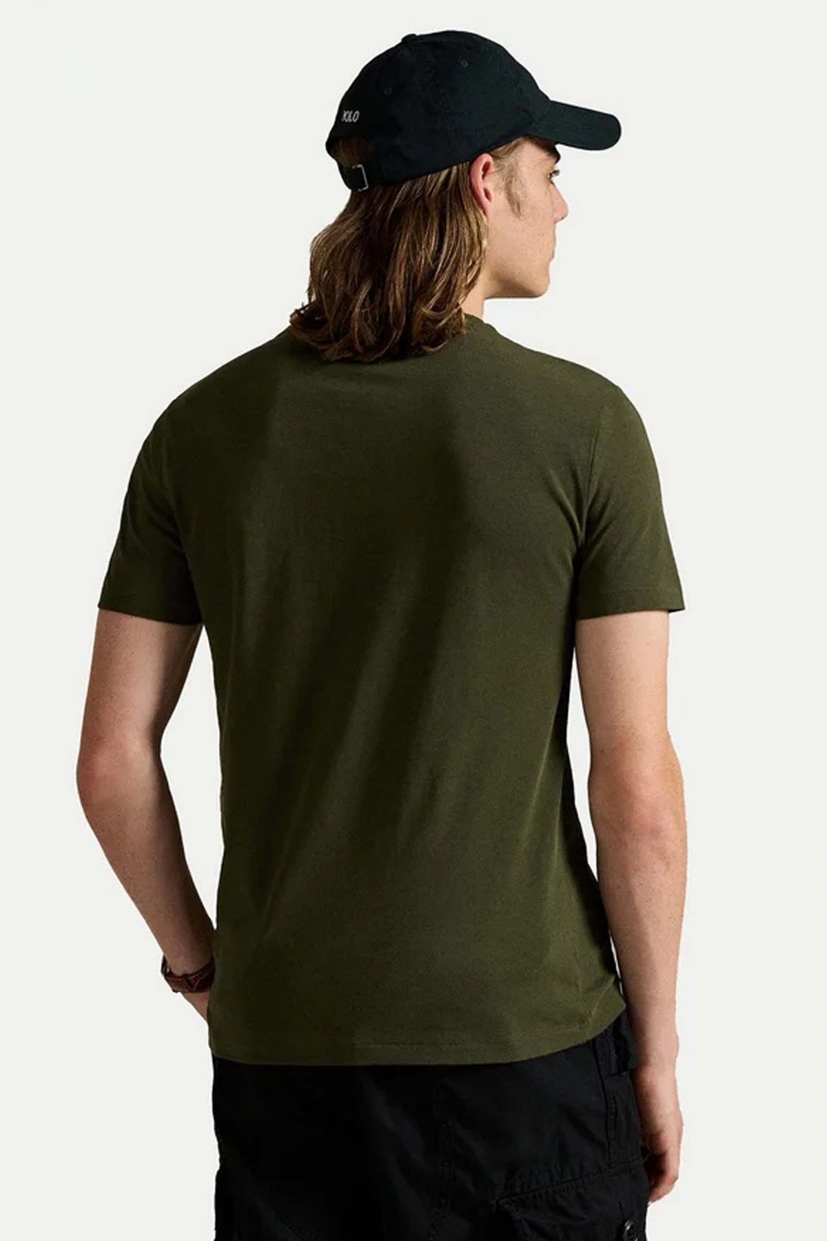 POLO RALPH LAUREN CUSTOM SLIM FIT CREWNECK T-SHIRT en color VERDE  (3)