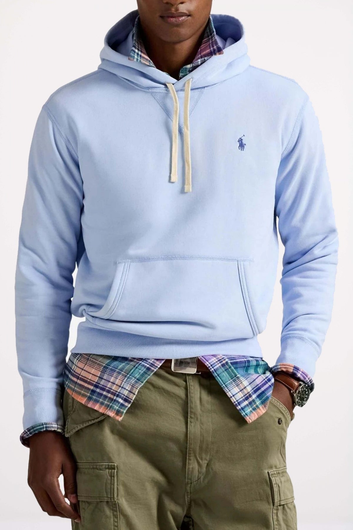 POLO RALPH LAUREN HOODIE WITH EMBROIDERED PONY en color AZUL  (1)