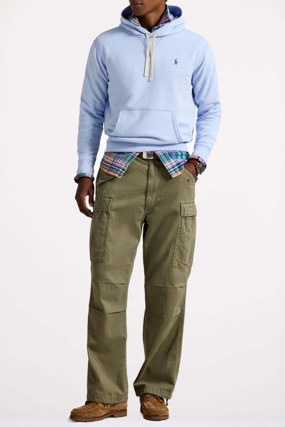 POLO RALPH LAUREN HOODIE WITH EMBROIDERED PONY en color AZUL  (4)