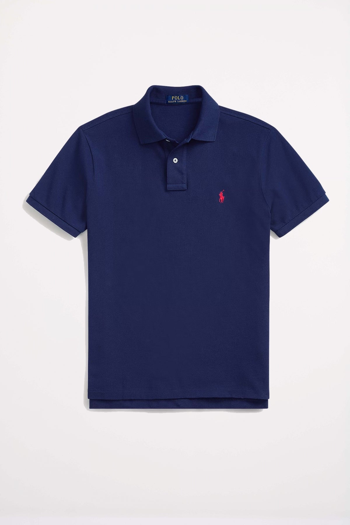 POLO RALPH LAUREN CUSTOM SLIM FIT PIQUE POLO SHIRT en color AZUL  (2)