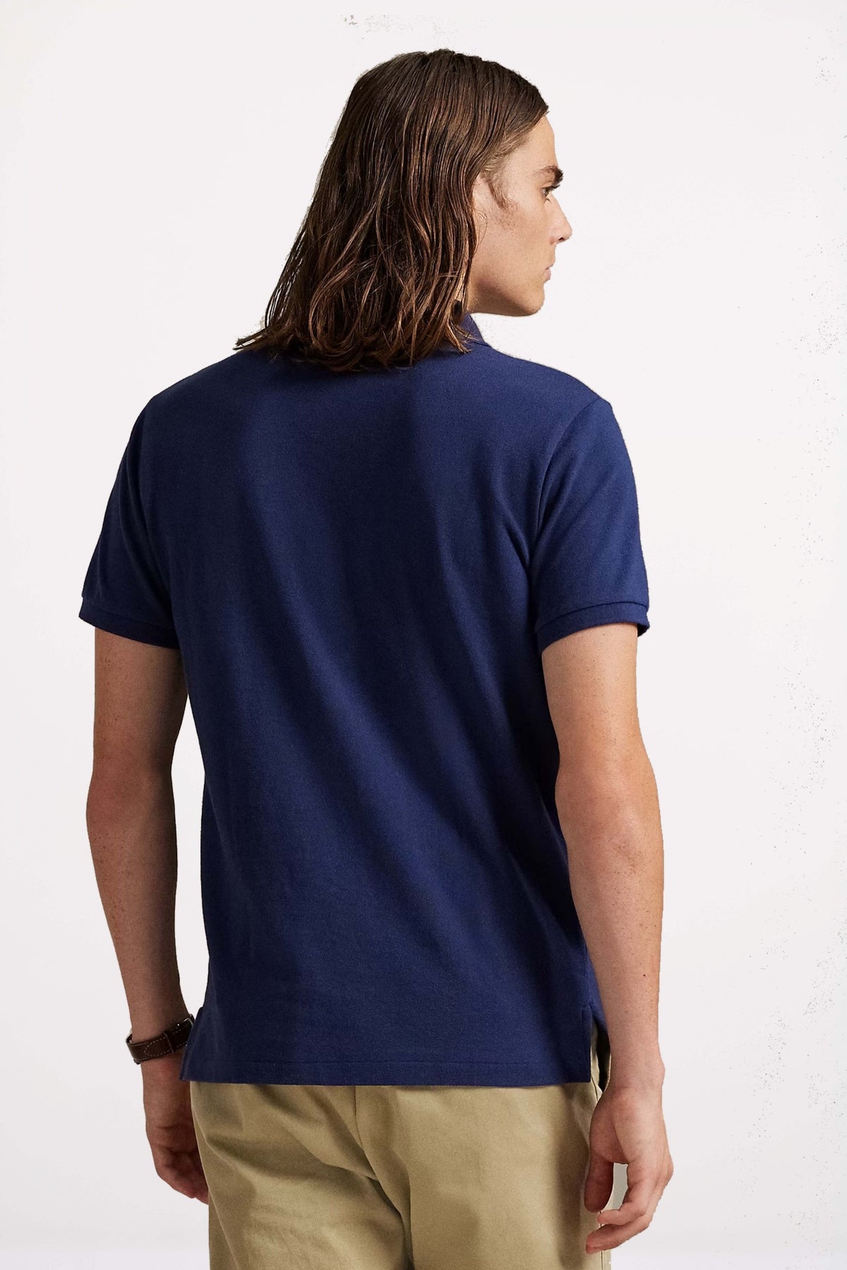 POLO RALPH LAUREN CUSTOM SLIM FIT PIQUE POLO SHIRT en color AZUL  (3)