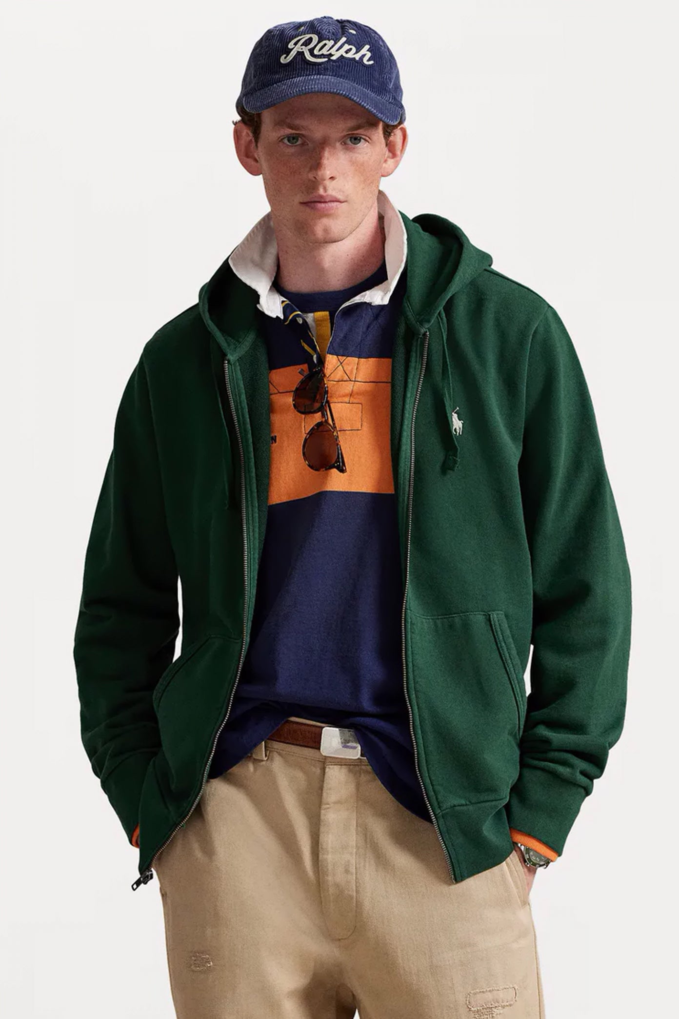POLO RALPH LAUREN FULL ZIP HOODE en color VERDE  (1)