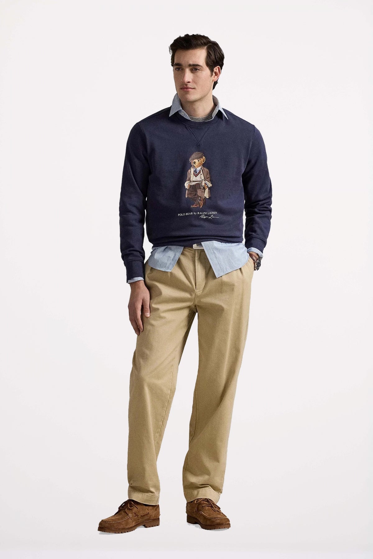 POLO RALPH LAUREN POLO BEAR GRAPHIC CREWNECK SWEATSHIRT en color AZUL  (4)