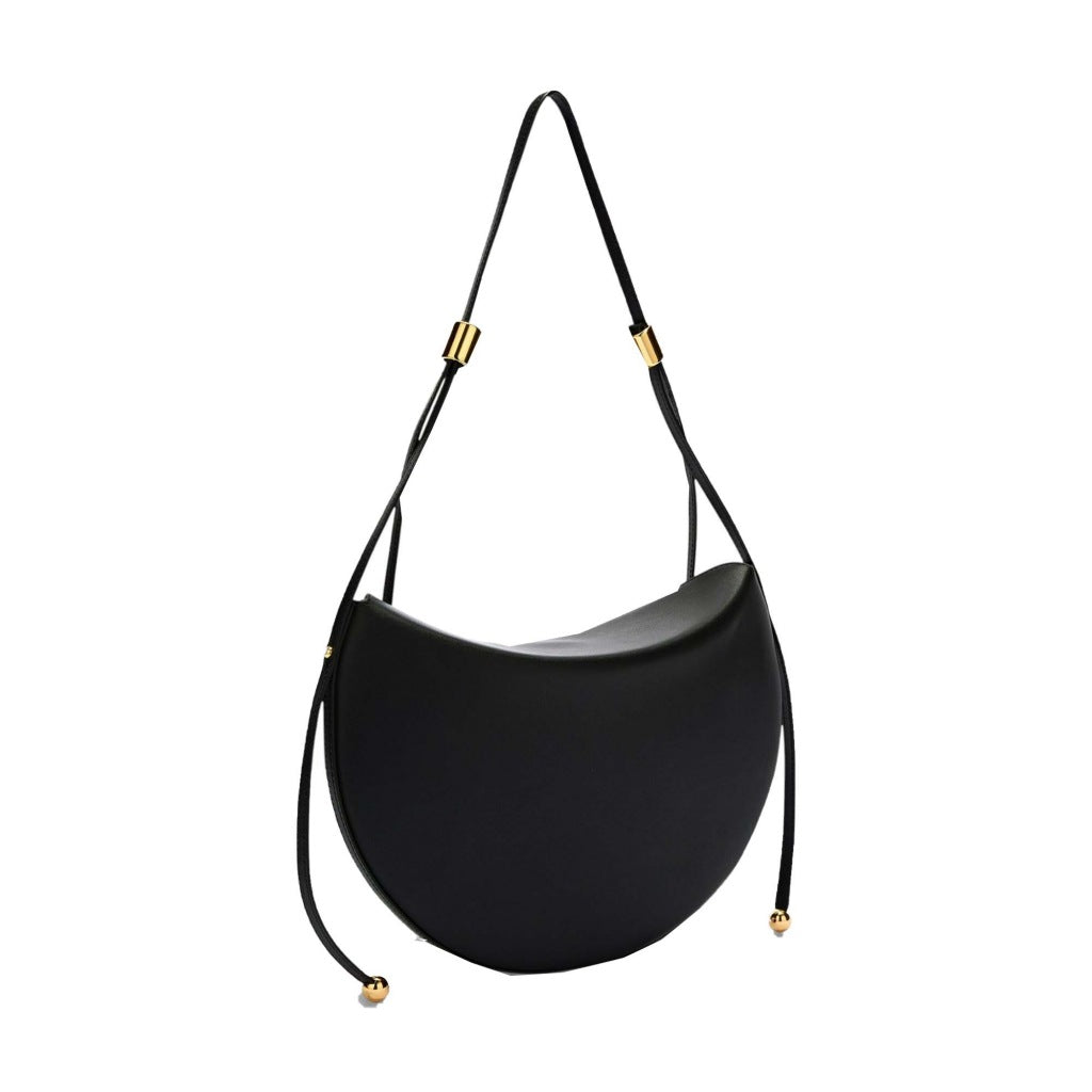 FURLA MOONSTONE M SHOULDER en color NEGRO  (4)