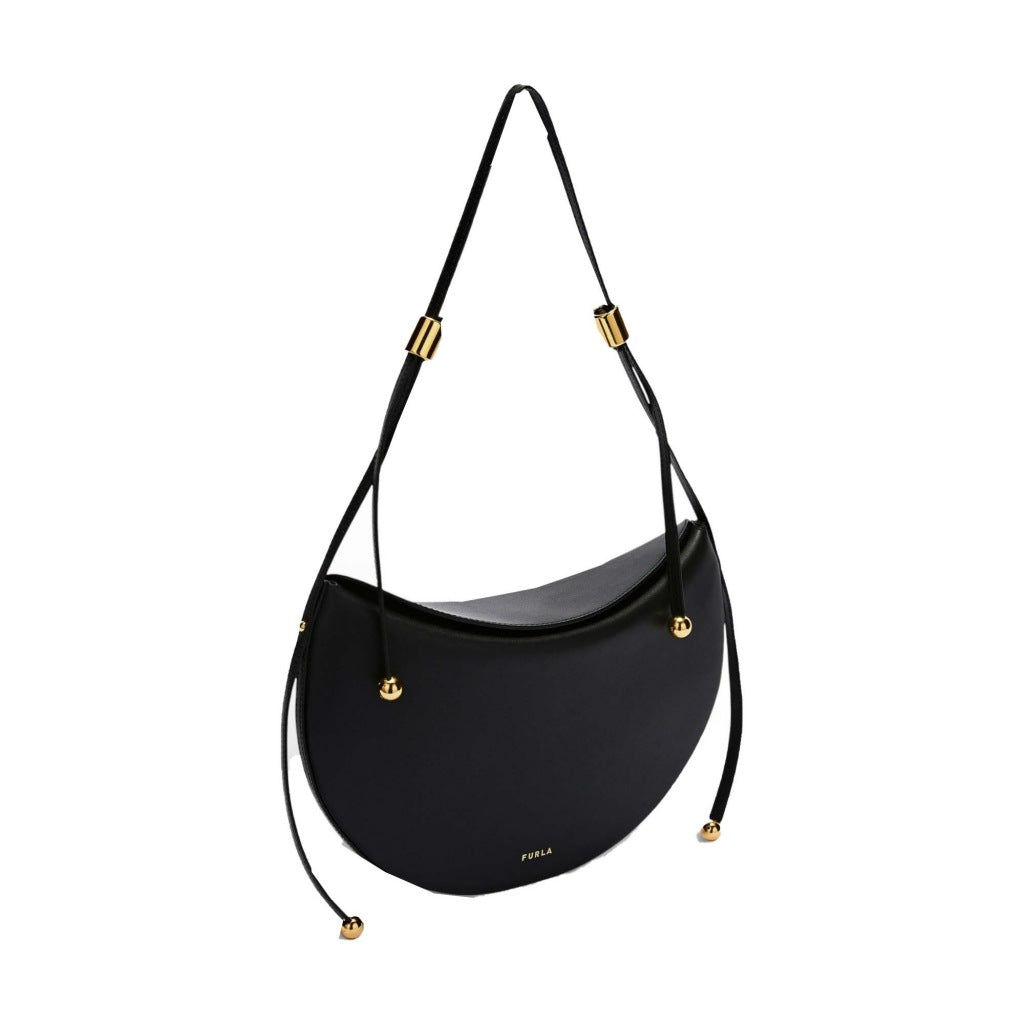 FURLA MOONSTONE M SHOULDER en color NEGRO  (6)