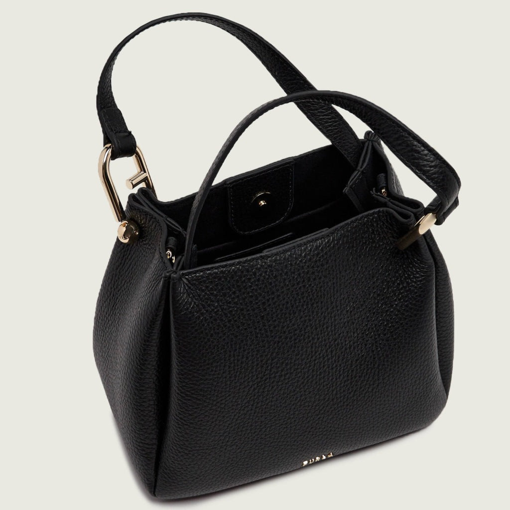 FURLA WE HSF NUVOLA MINI TOTE en color NEGRO  (6)