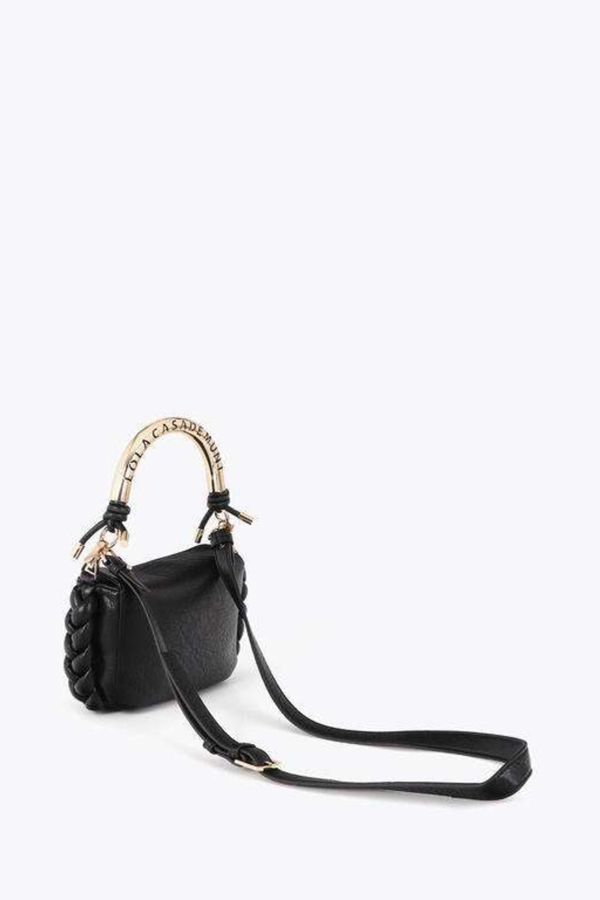 LOLA CASADEMUNT SMALL CROSSBODY BAG  STUDS en color NEGRO  (2)